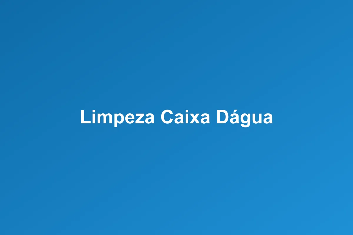 Limpeza de caixa d'água em Pindamonhangaba